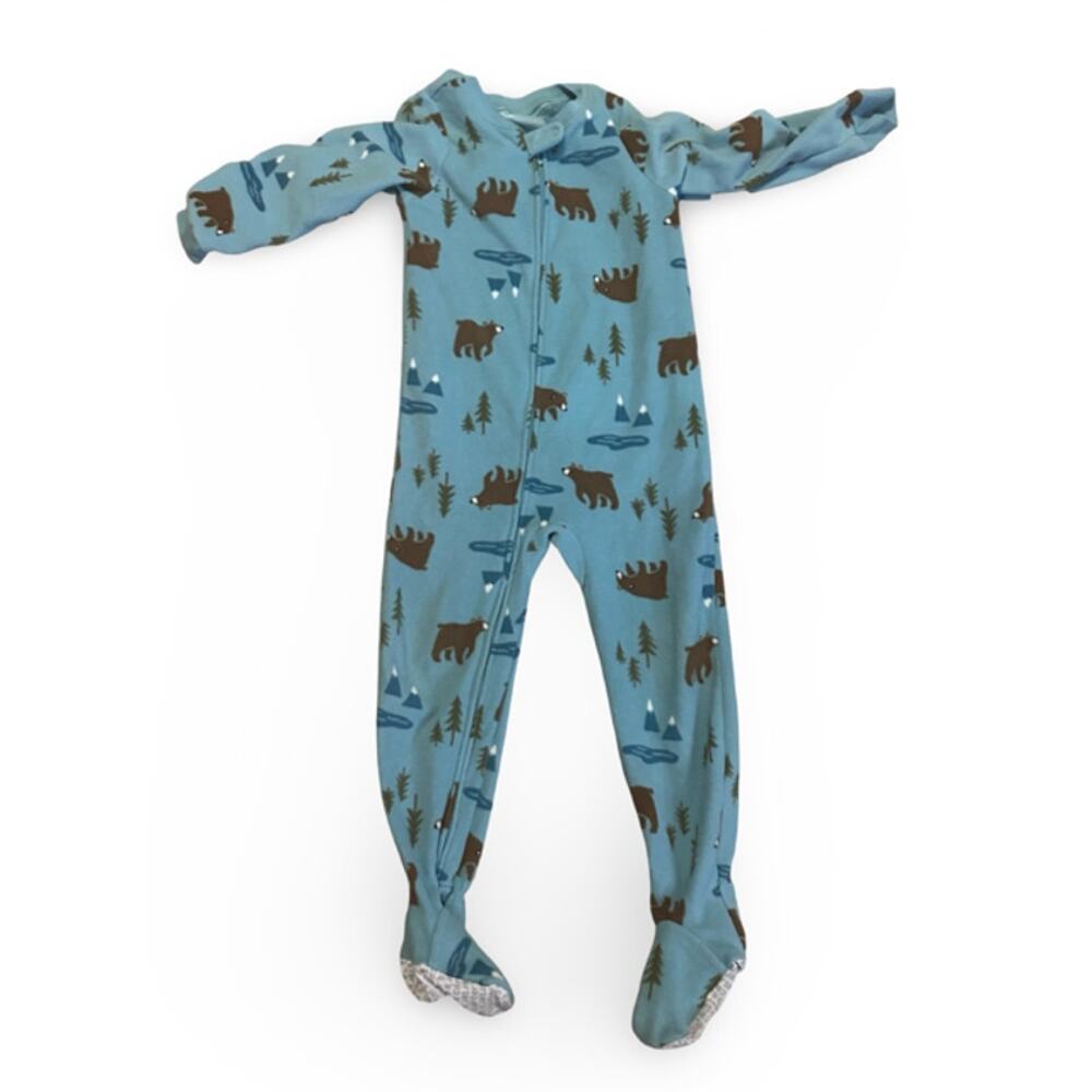 Carter’s Boys Footed Sleeper Pajamas Size 5 Blue Bear Print